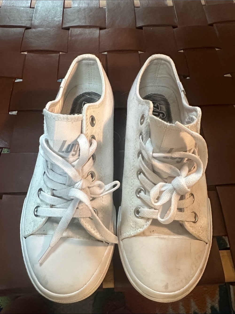 Lugz White Canvas Low-Top Sneakers